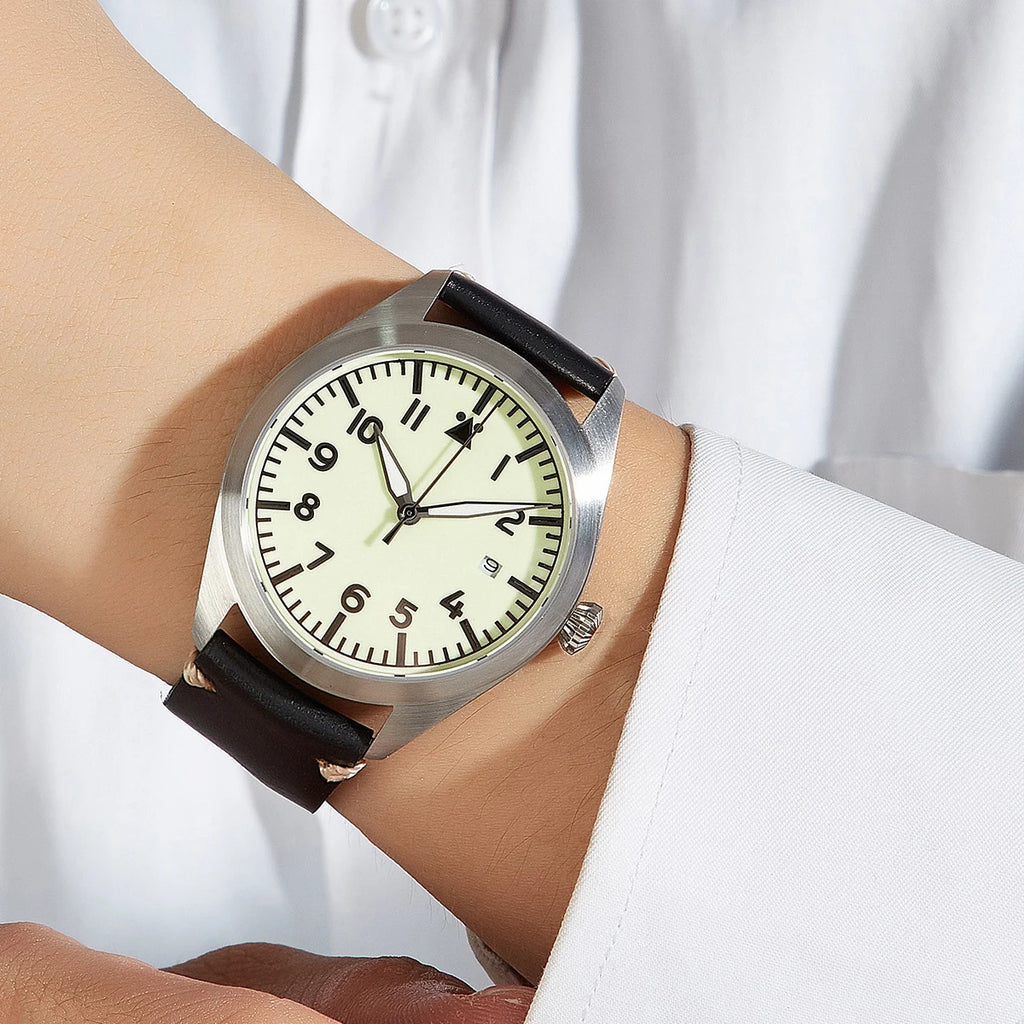 WWII Pilot Watch – German Flieger Aviator, Waterproof