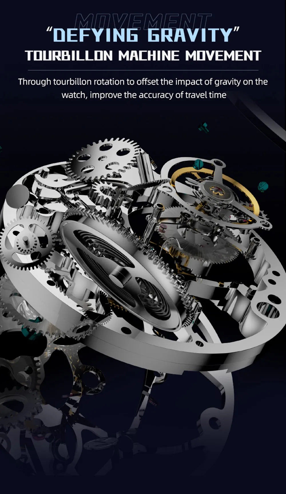 Men’s Flying Tourbillon Skeleton Watch