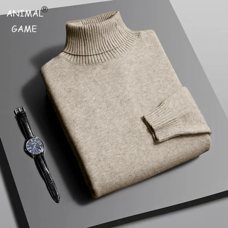 Men’s Premium Knitted Turtleneck Sweater