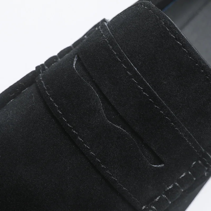 Men's pointy leather loafers