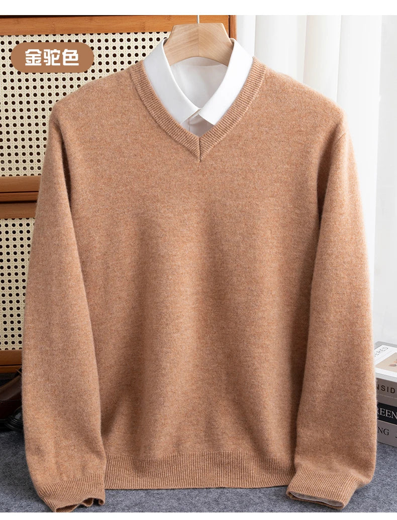 Merino Wool V-Neck Sweater