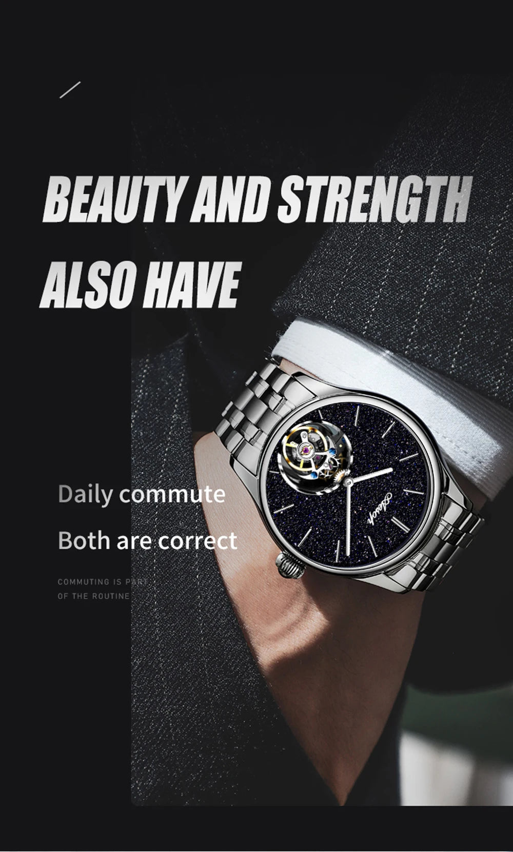 Men’s Flying Tourbillon Skeleton Watch