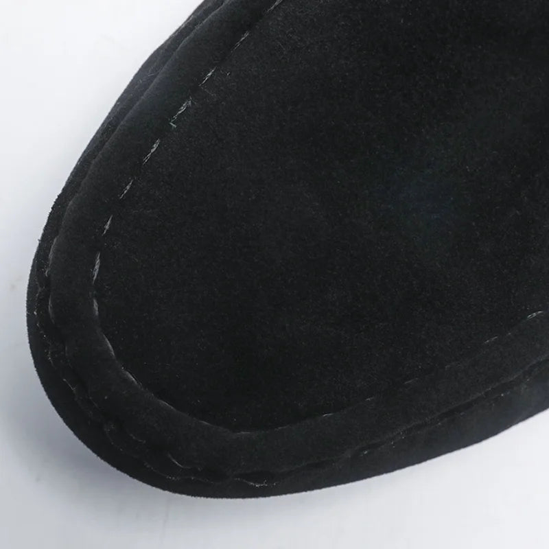 Men's pointy leather loafers