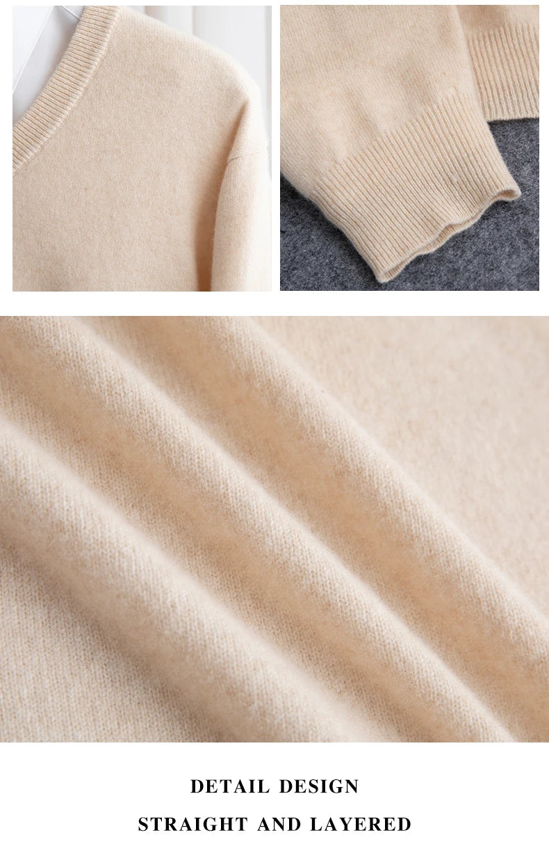 Merino Wool V-Neck Sweater