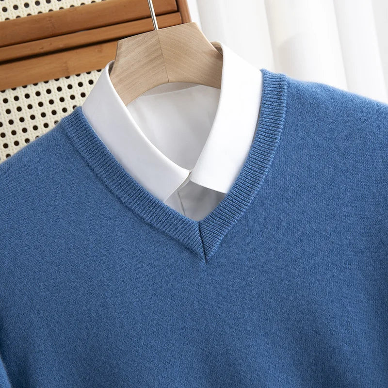 Merino Wool V-Neck Sweater