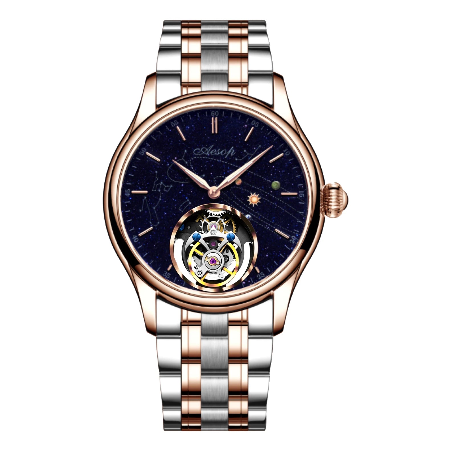 Men’s Flying Tourbillon Skeleton Watch