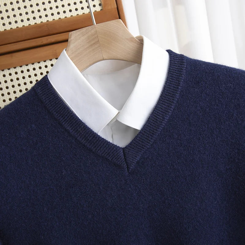 Merino Wool V-Neck Sweater