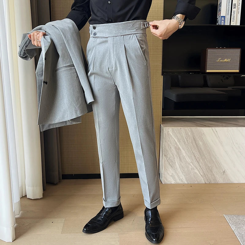 Classic Slim-Fit Formal Trousers
