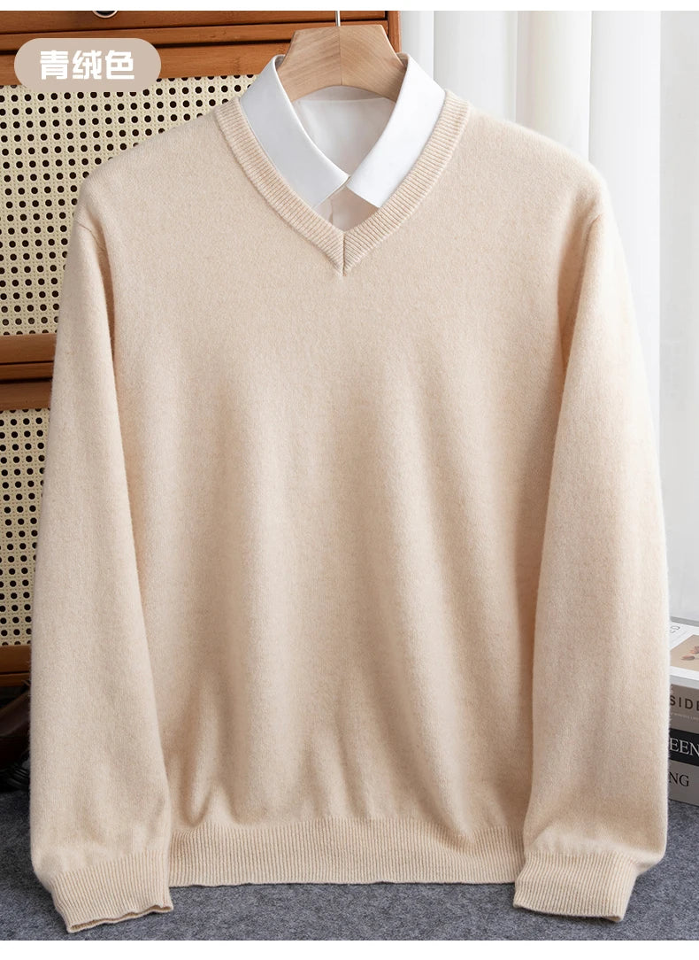 Merino Wool V-Neck Sweater