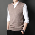 Men’s Knitted V-Neck Sweater Vest