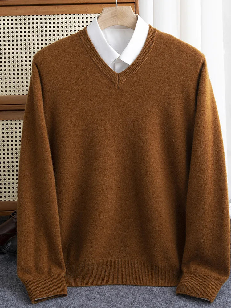 Merino Wool V-Neck Sweater