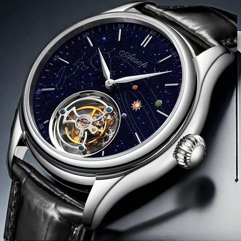 Men’s Flying Tourbillon Skeleton Watch