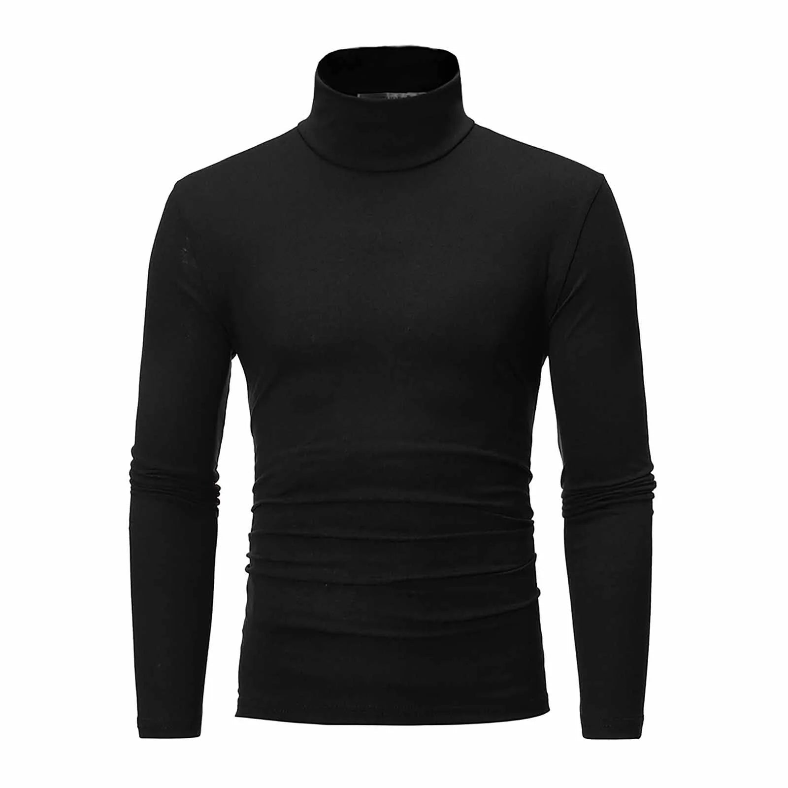 Men’s Slim-Fit Turtleneck – Basic Casual Pullover