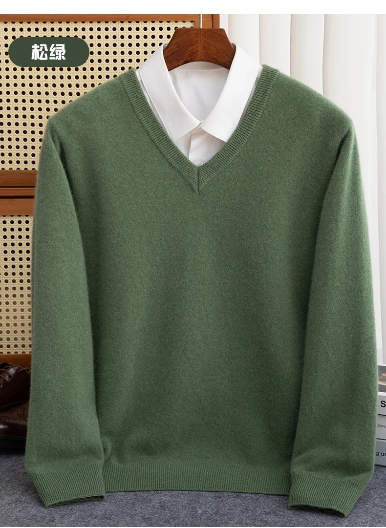 Merino Wool V-Neck Sweater