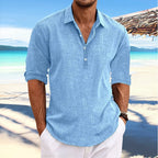 Men’s Classic Linen Long-Sleeve Shirt