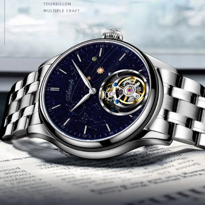 Men’s Flying Tourbillon Skeleton Watch