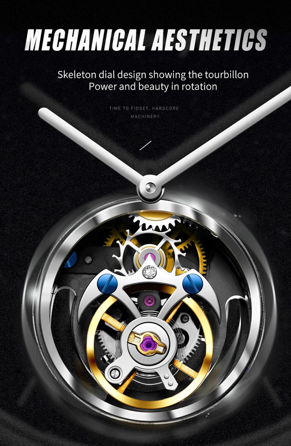 Men’s Flying Tourbillon Skeleton Watch