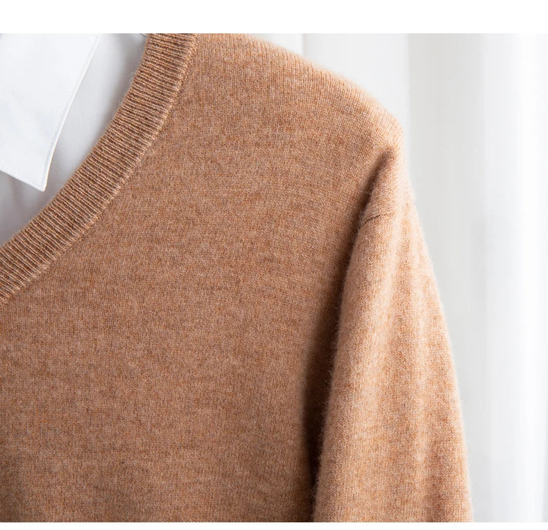 Merino Wool V-Neck Sweater