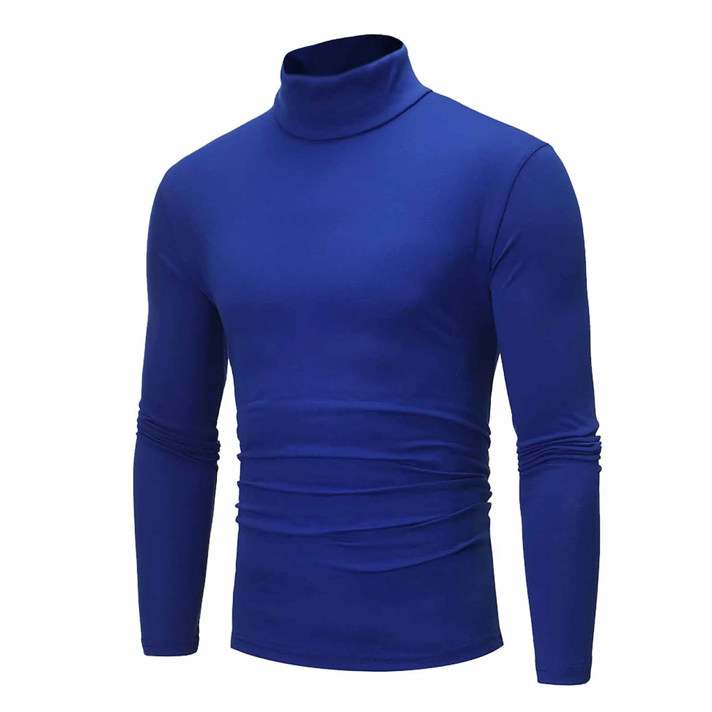 Men’s Slim-Fit Turtleneck – Basic Casual Pullover