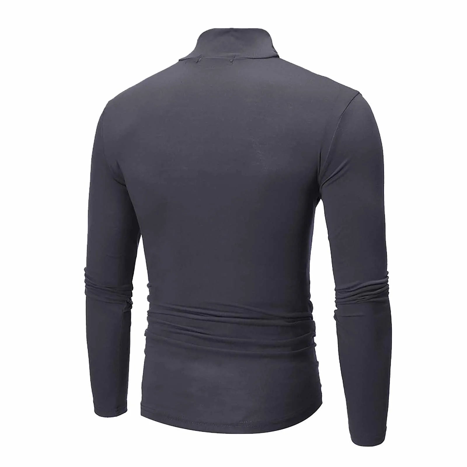 Men’s Slim-Fit Turtleneck – Basic Casual Pullover