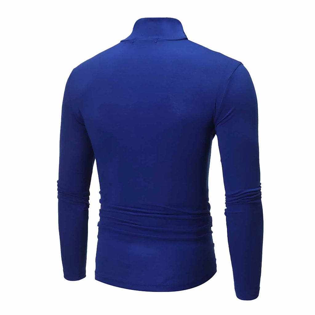 Men’s Slim-Fit Turtleneck – Basic Casual Pullover
