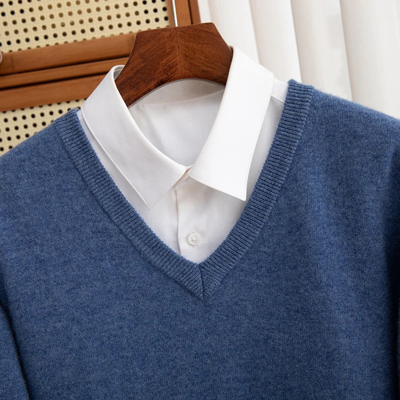 Merino Wool V-Neck Sweater