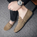 Men's pointy leather loafers