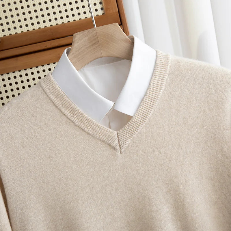Merino Wool V-Neck Sweater