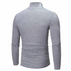 Men’s Slim-Fit Turtleneck – Basic Casual Pullover