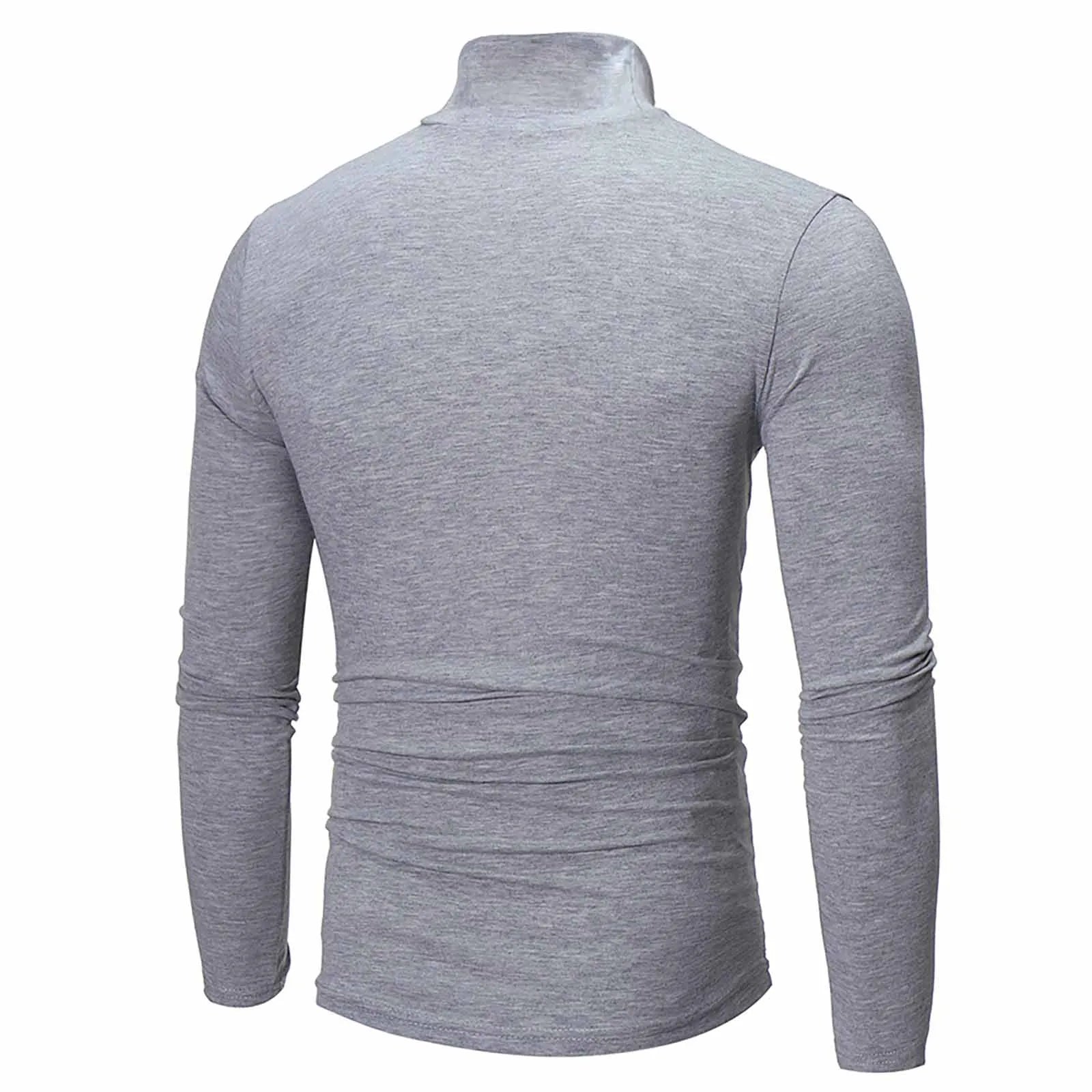 Men’s Slim-Fit Turtleneck – Basic Casual Pullover