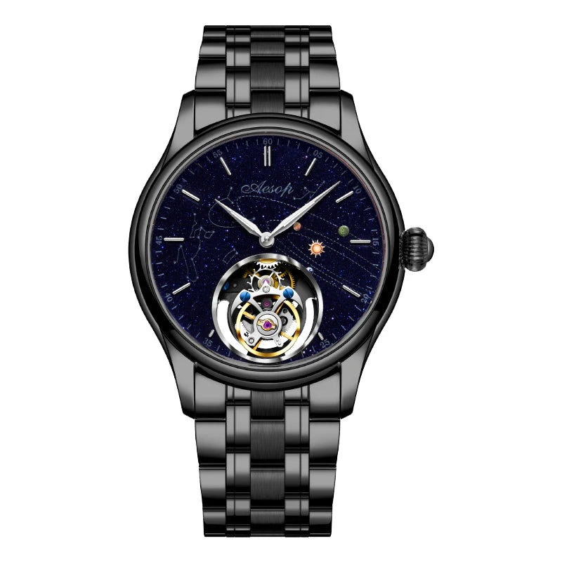 Men’s Flying Tourbillon Skeleton Watch
