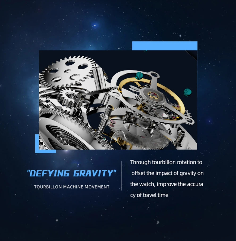 Men’s Flying Tourbillon Skeleton Watch