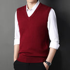 Men’s Knitted V-Neck Sweater Vest