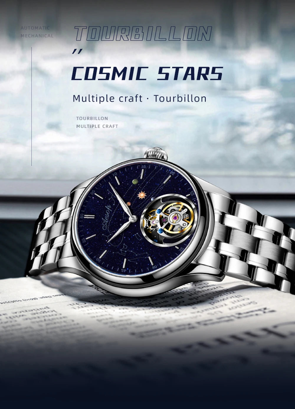 Men’s Flying Tourbillon Skeleton Watch