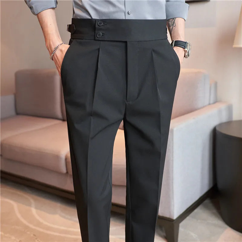 Classic Slim-Fit Formal Trousers