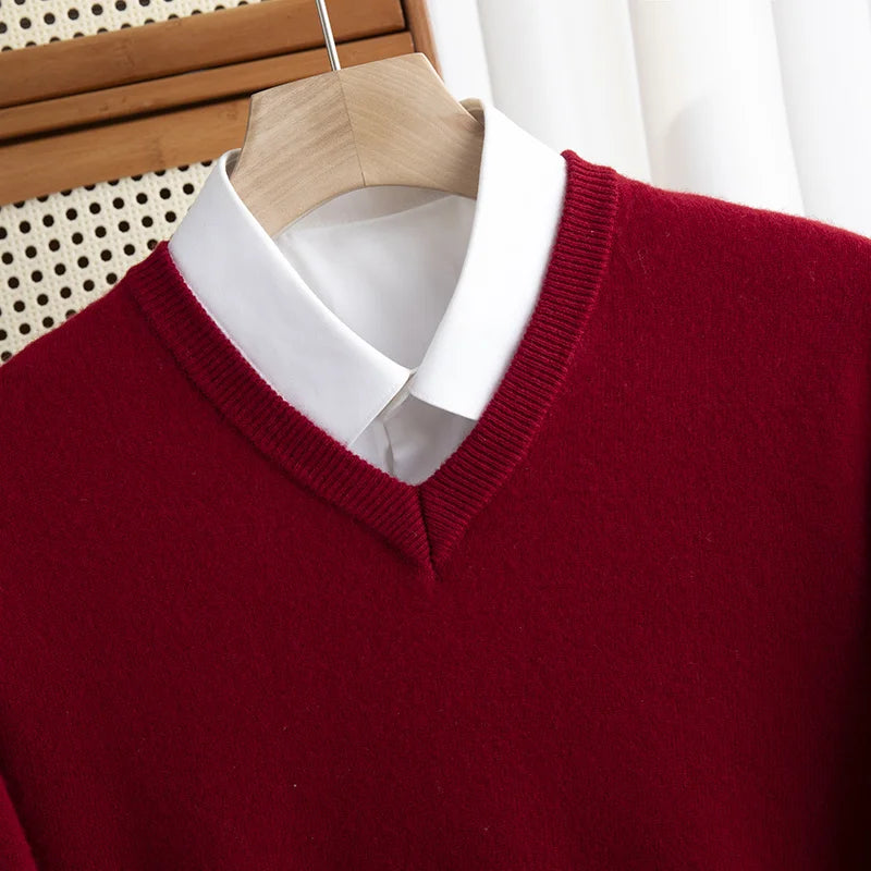 Merino Wool V-Neck Sweater