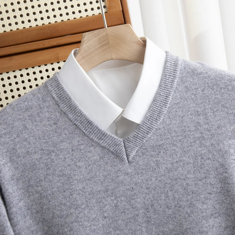 Merino Wool V-Neck Sweater