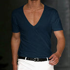 Men’s Cotton V-Neck T-Shirt Breathable