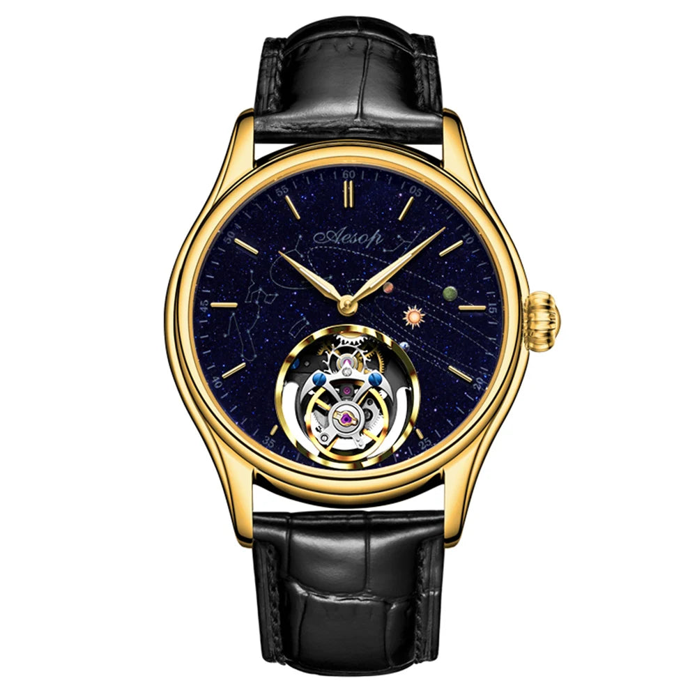 Men’s Flying Tourbillon Skeleton Watch