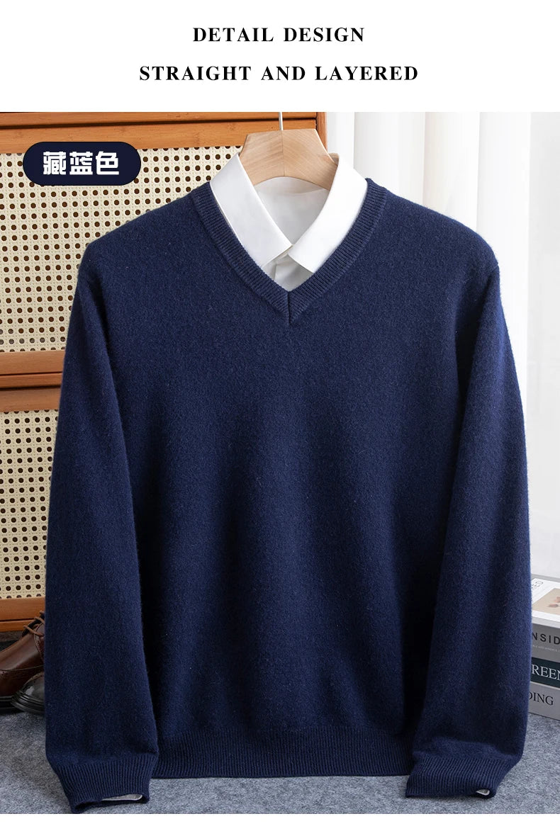 Merino Wool V-Neck Sweater