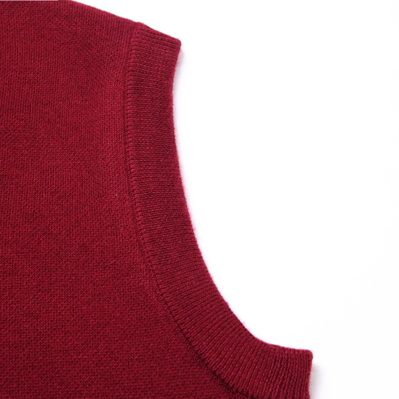 Men’s Knitted V-Neck Sweater Vest