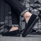 Men's pointy leather loafers