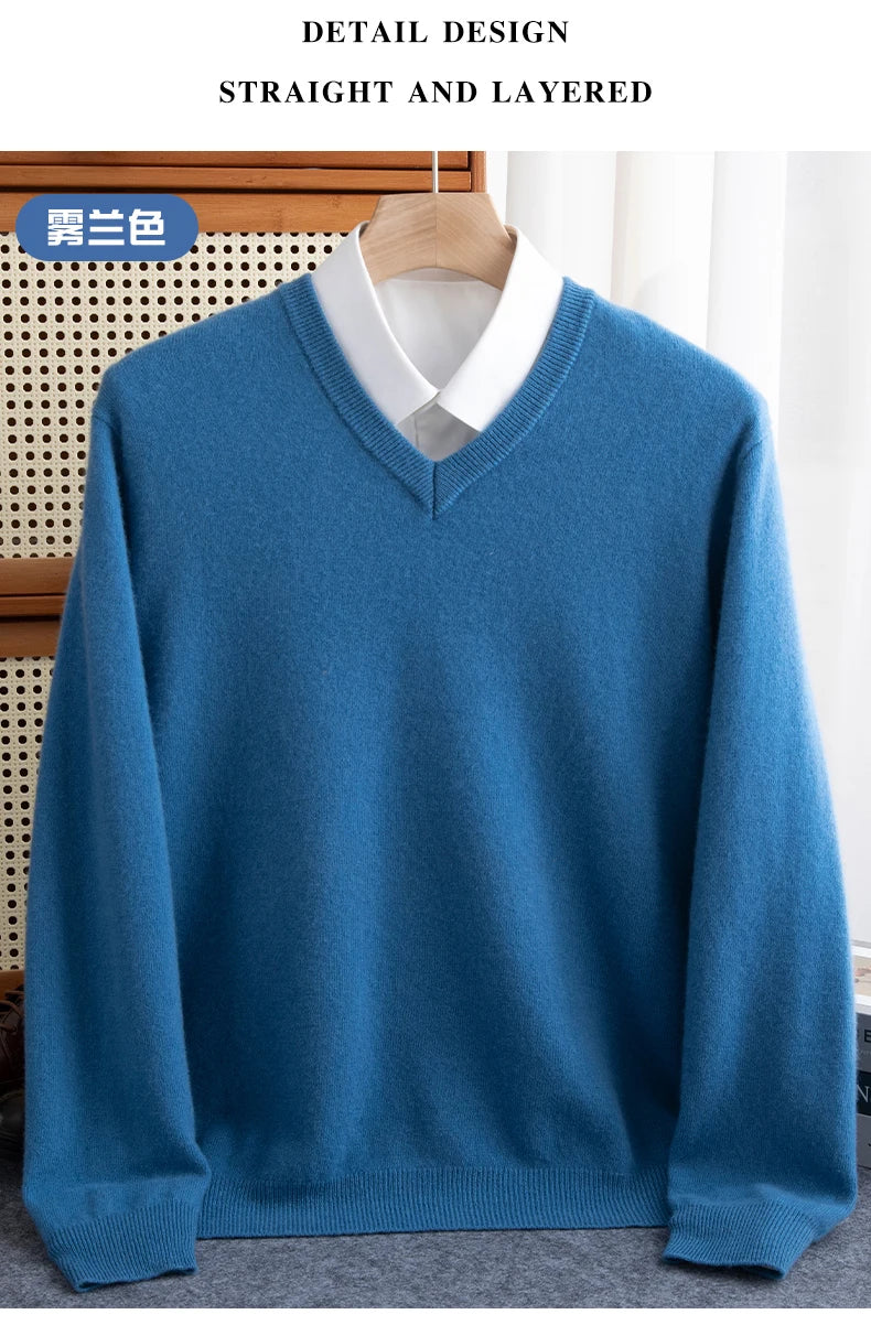 Merino Wool V-Neck Sweater