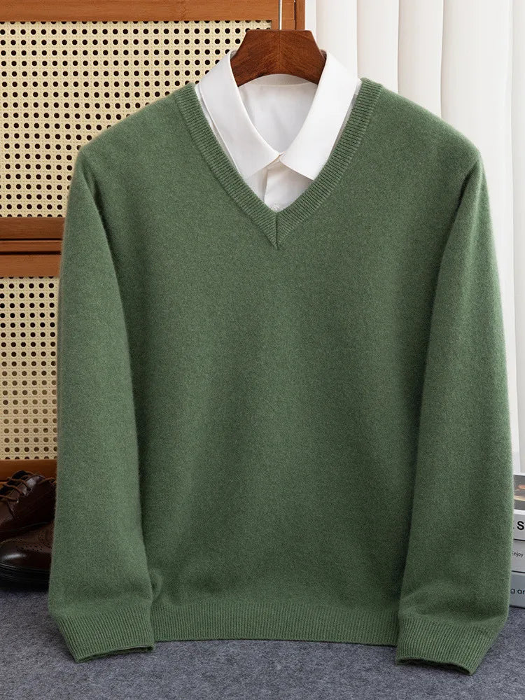 Merino Wool V-Neck Sweater