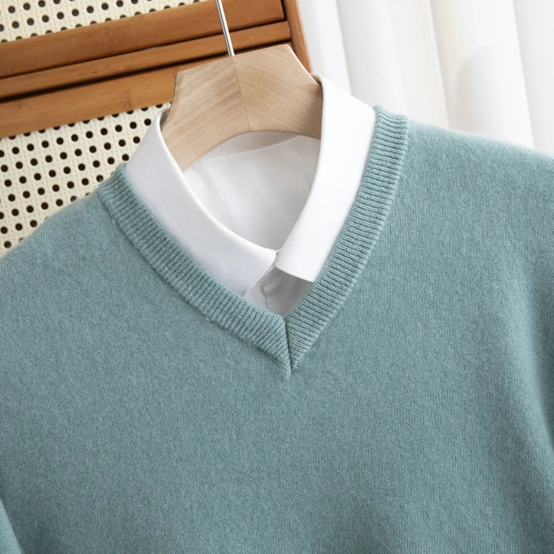 Merino Wool V-Neck Sweater