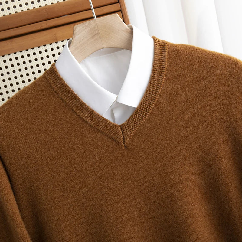 Merino Wool V-Neck Sweater