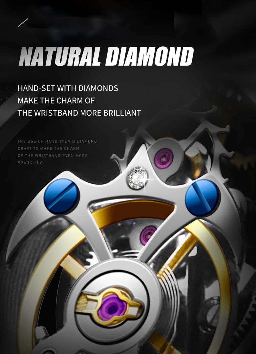 Men’s Flying Tourbillon Skeleton Watch