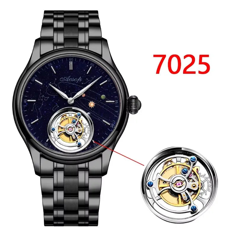 Men’s Flying Tourbillon Skeleton Watch