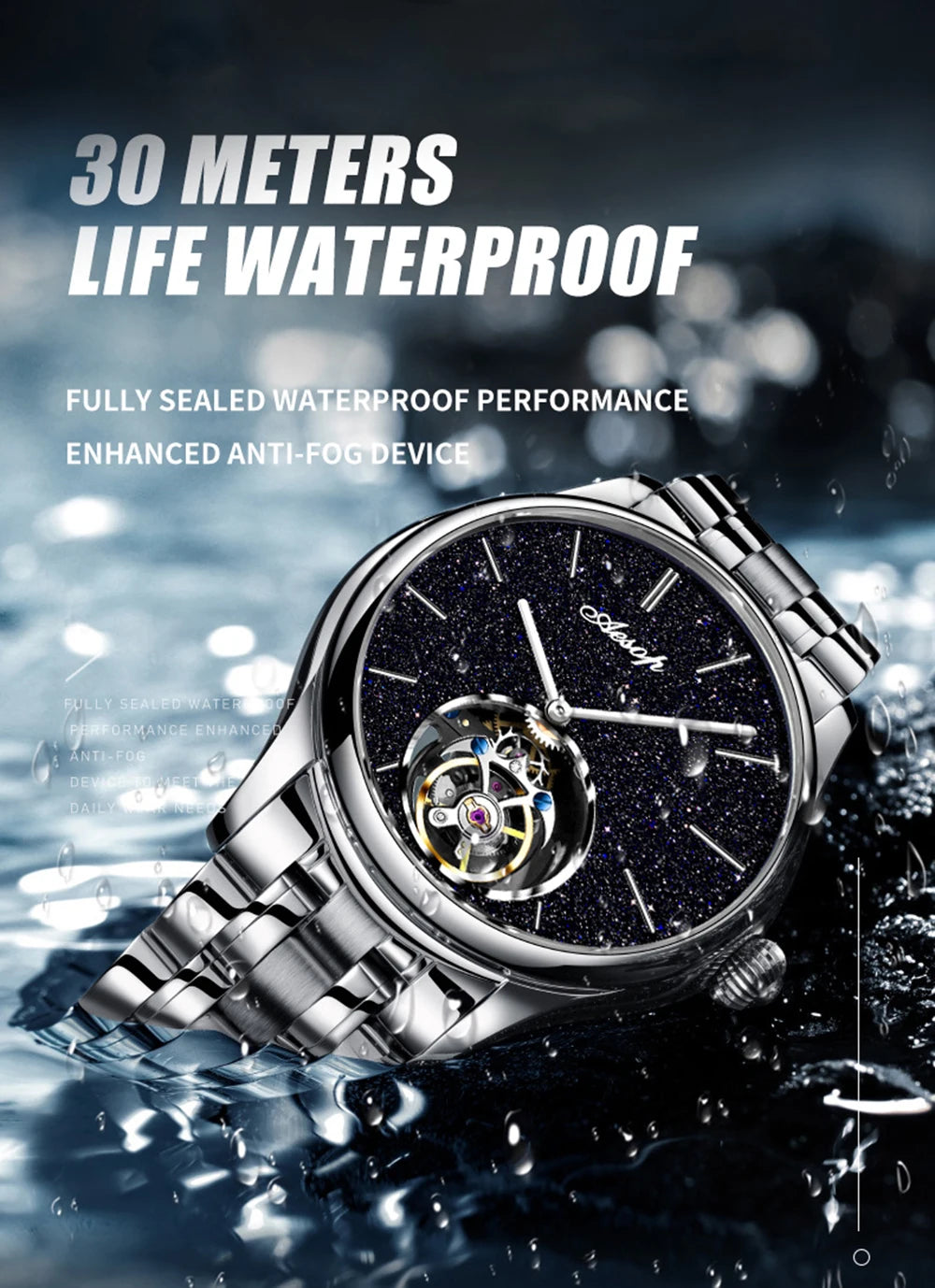 Men’s Flying Tourbillon Skeleton Watch