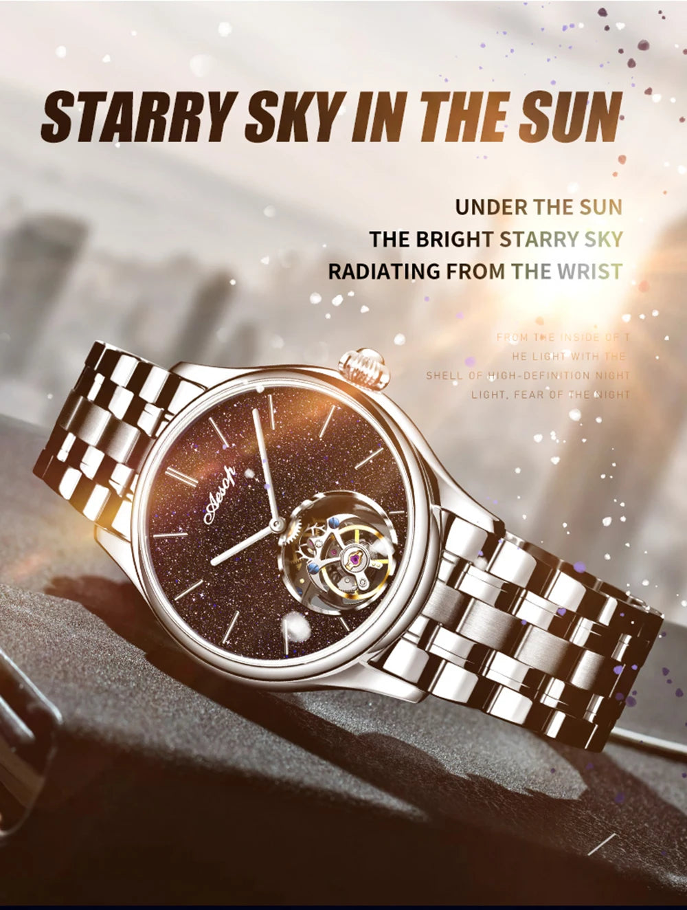 Men’s Flying Tourbillon Skeleton Watch